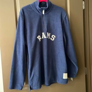Navy Fleece Pullover — NFL Rams - Mens Medium